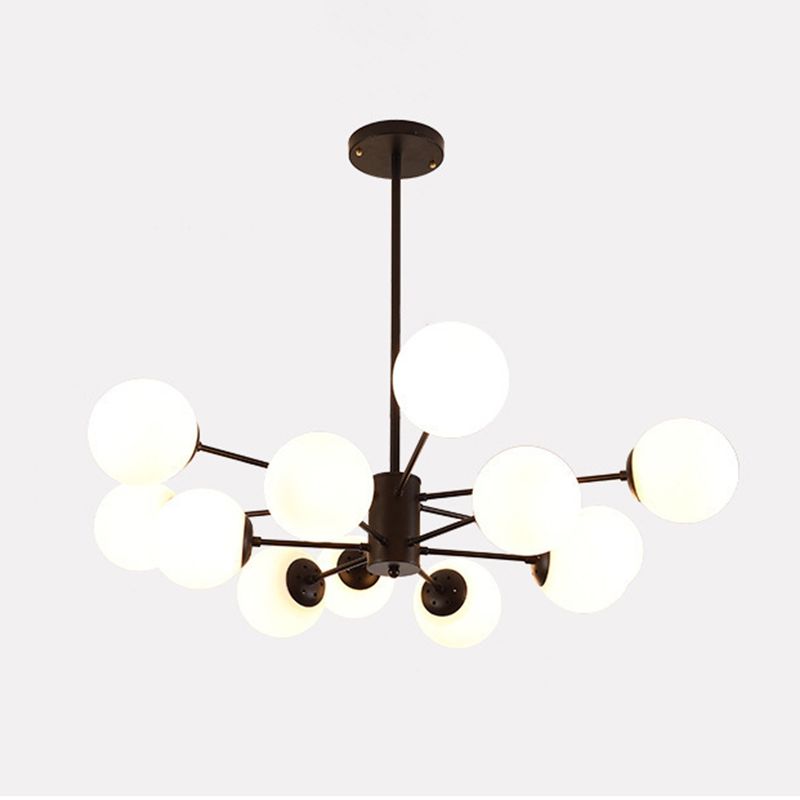 Valentina Suspension Multi Retro, Metal/Verre, Noir/Or, Salon - Neutralighting
