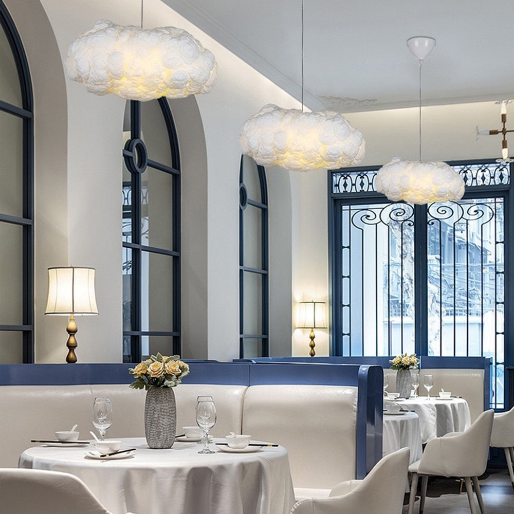 Nuage Suspension Nuage Art Deco Blanc Salon/Chambre à Coucher - Neutralighting