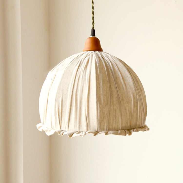 Arisha Suspension Dôme Vintage, Tissu, Beige, Salon/Chambre - Neutralighting