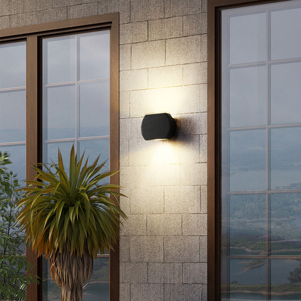 Ray Géométrique LED Applique Murale Noir Gris Métal Verre Cour - Neutralighting