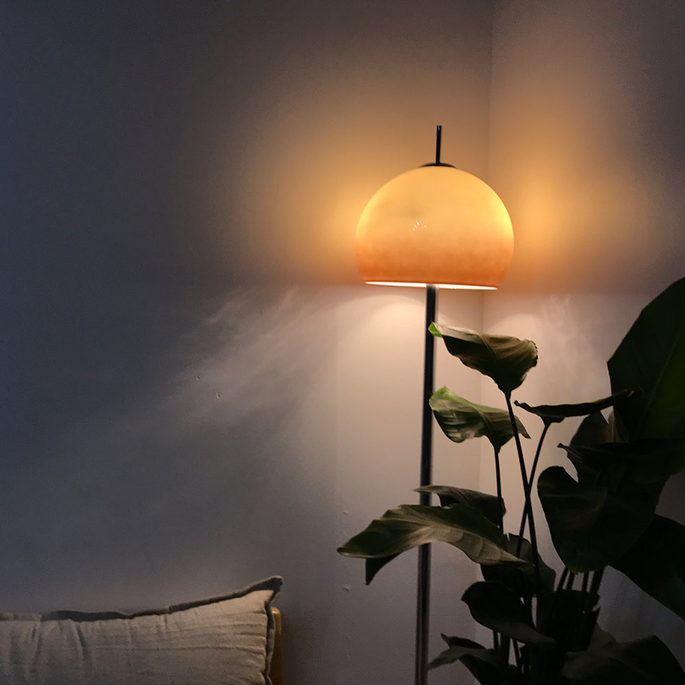 Mira Lampadaire Champignon Moderne, Métal/Verre, Jaune, Salon - Neutralighting