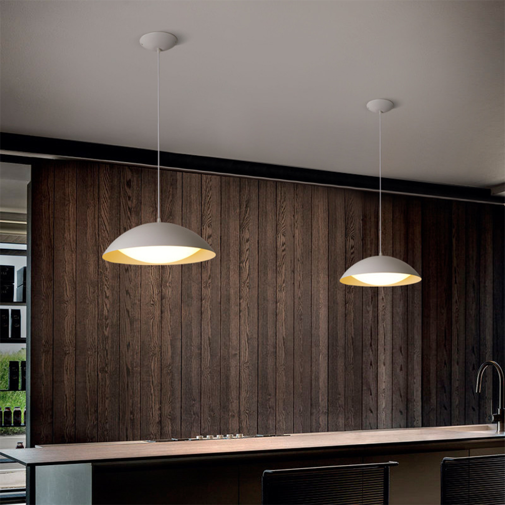 Valentina Suspension Moderne Minimaliste Blanc Métal Salle à Manger - Neutralighting