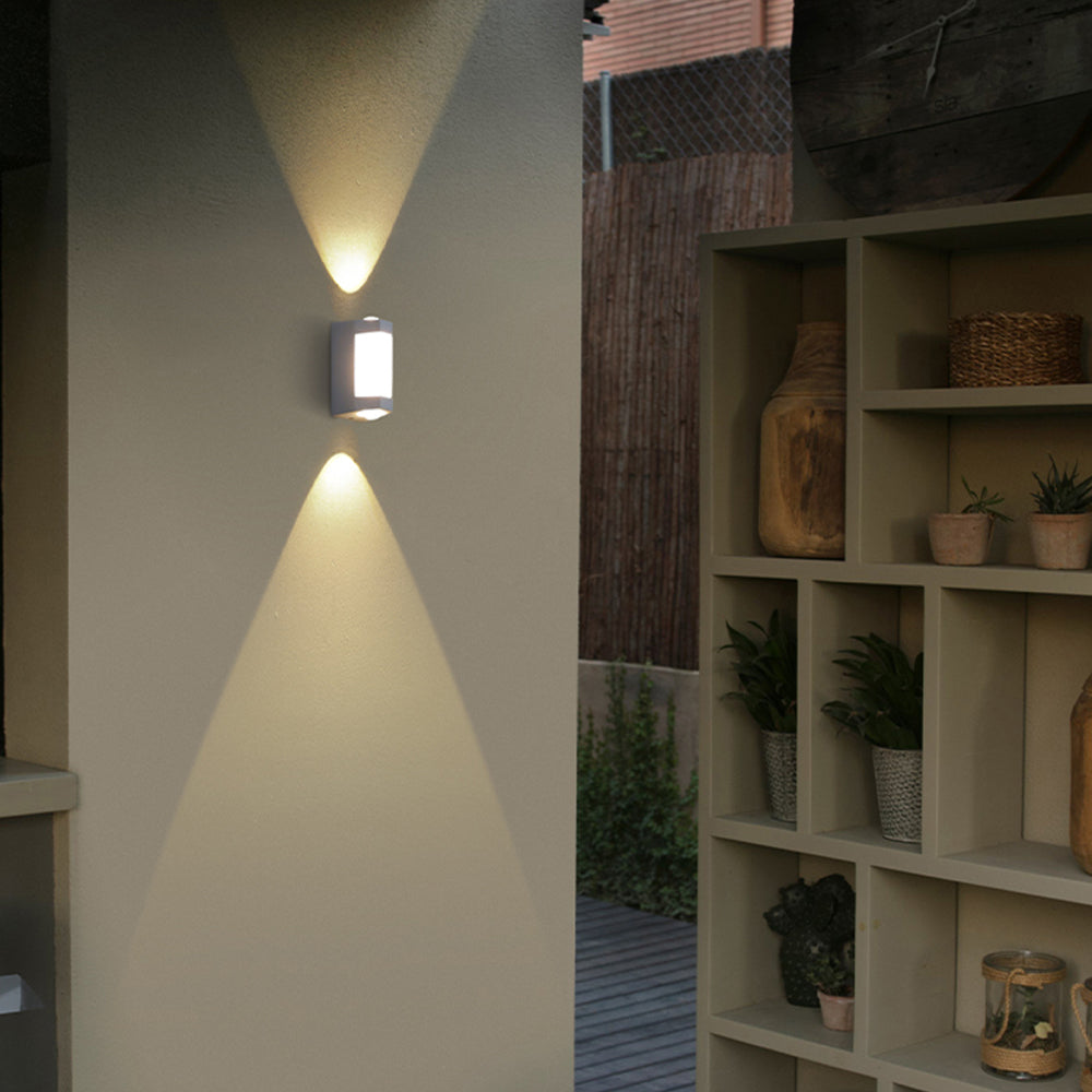Ray Design LED Applique Murale Blanc/Noir Métal/Acrylique Extérieur - Neutralighting
