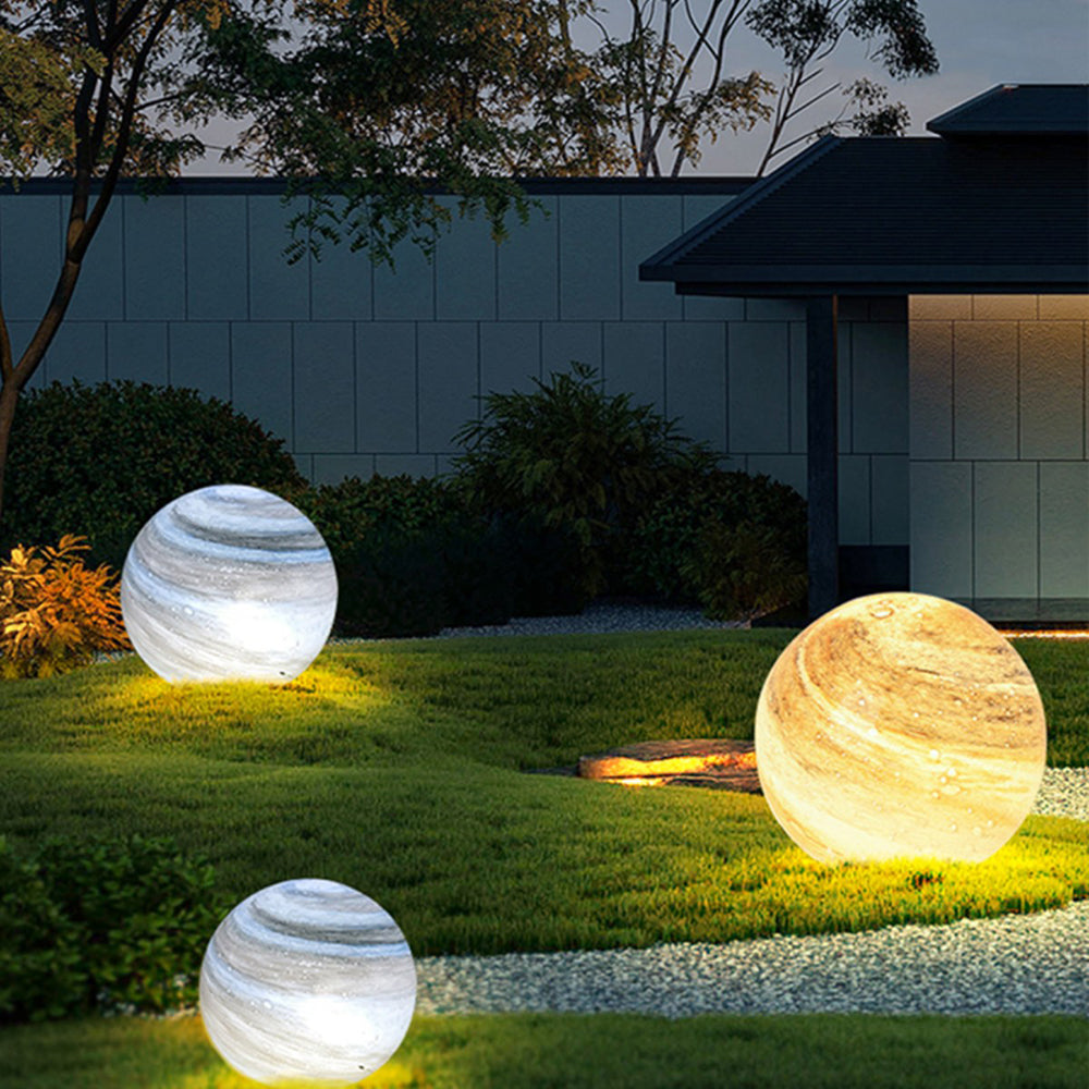 Myrah Lampadaire Boule Moderne Bleu/Curry de Lait Jardin - Neutralighting