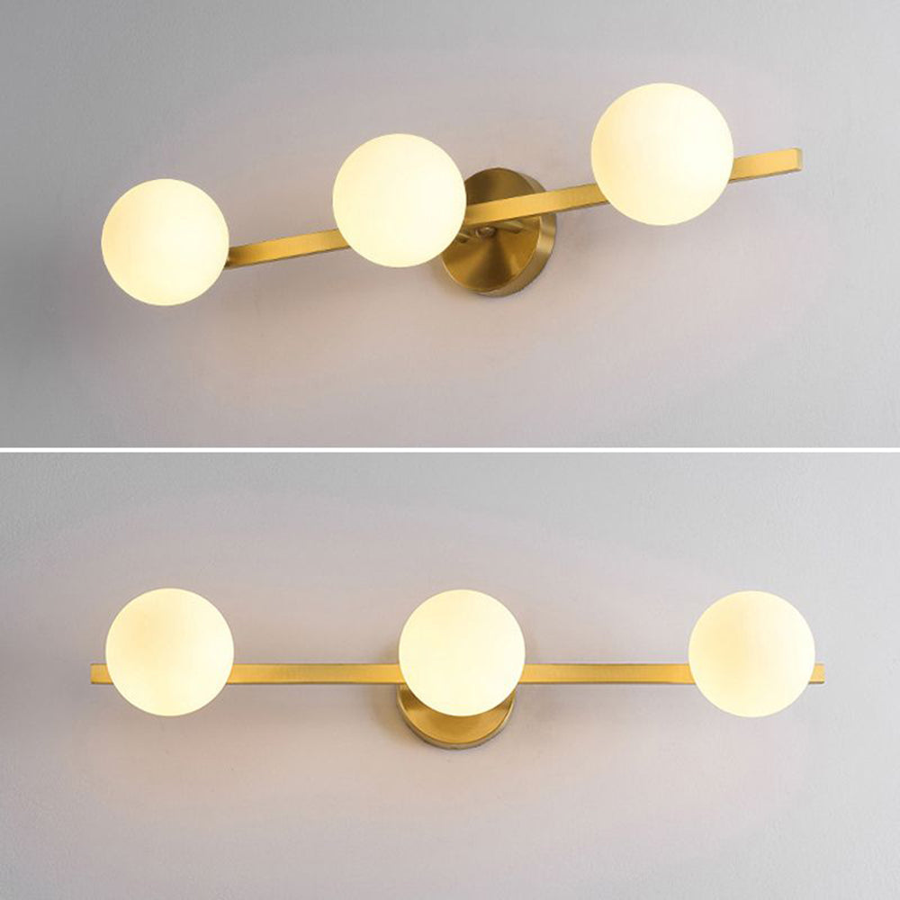 Valentina Applique Murale Design LED Linéaire Globe Moderne Métal/Verre Intérieur Salle de Bain - Neutralighting
