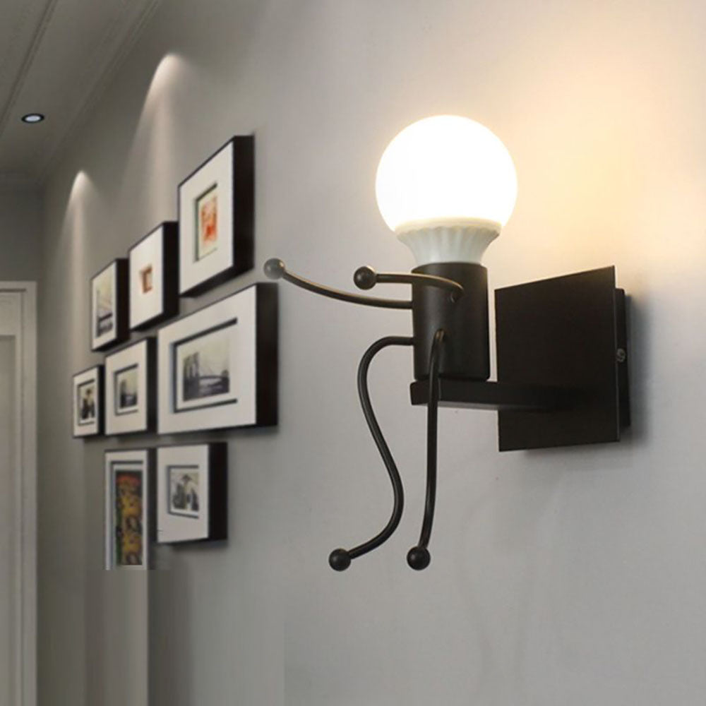 Luxo Applique Murale Design Italien LED Métal Noir/Blanc Chambre à Coucher/Salon - Neutralighting