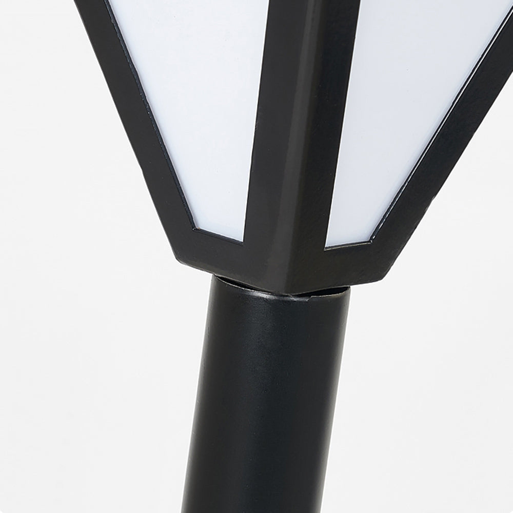 Ray Moderne LED Lampadaire Noir Métal/Verre Allée Exterieur - Neutralighting