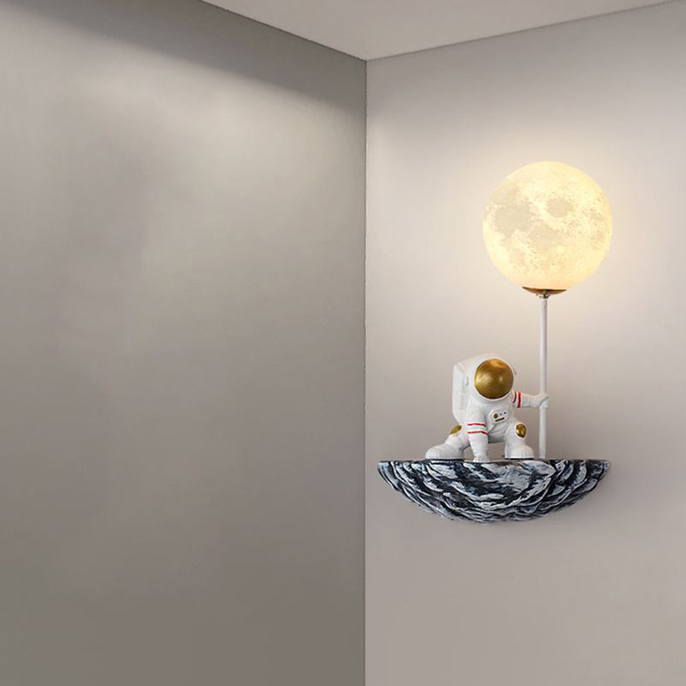 Aria Applique Murale Sphérique Astronaute Design LED Moderne Métal/Verre/Acrylique Blanc Salon - Neutralighting