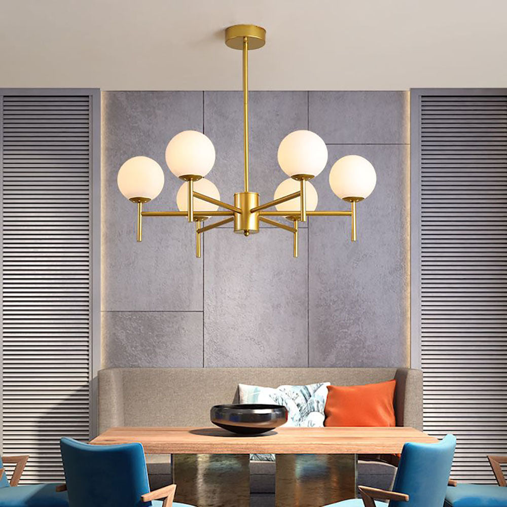 Silva Suspension Multi Nordique, Metal/Verre, Or/Noir, Chambre - Neutralighting