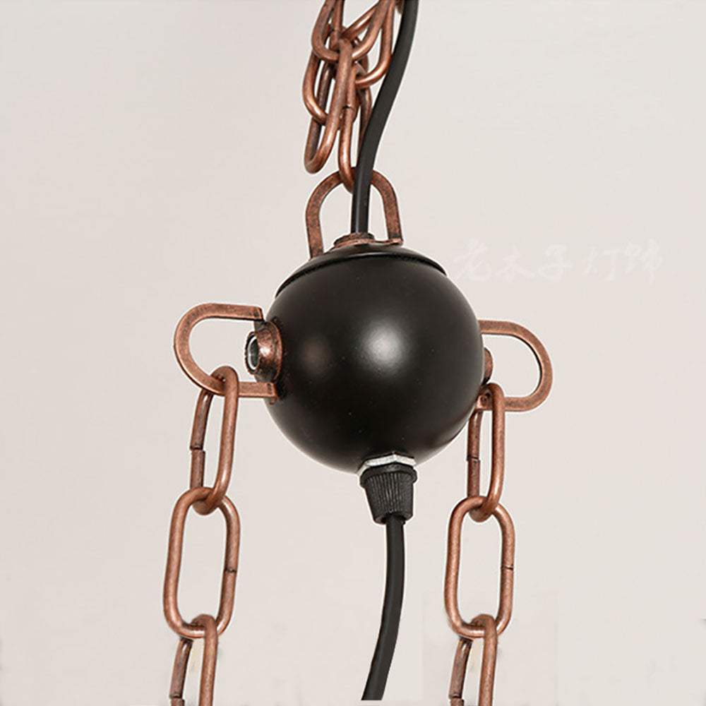 Epoch Lustre Vintage, Metal/Bois, Marron, Salon