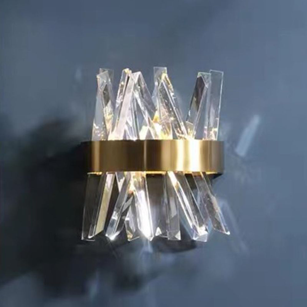 Kristy Applique Murale Luxueux LED Moderne Métal Cristal Or Chambre à Coucher/Salon - Neutralighting