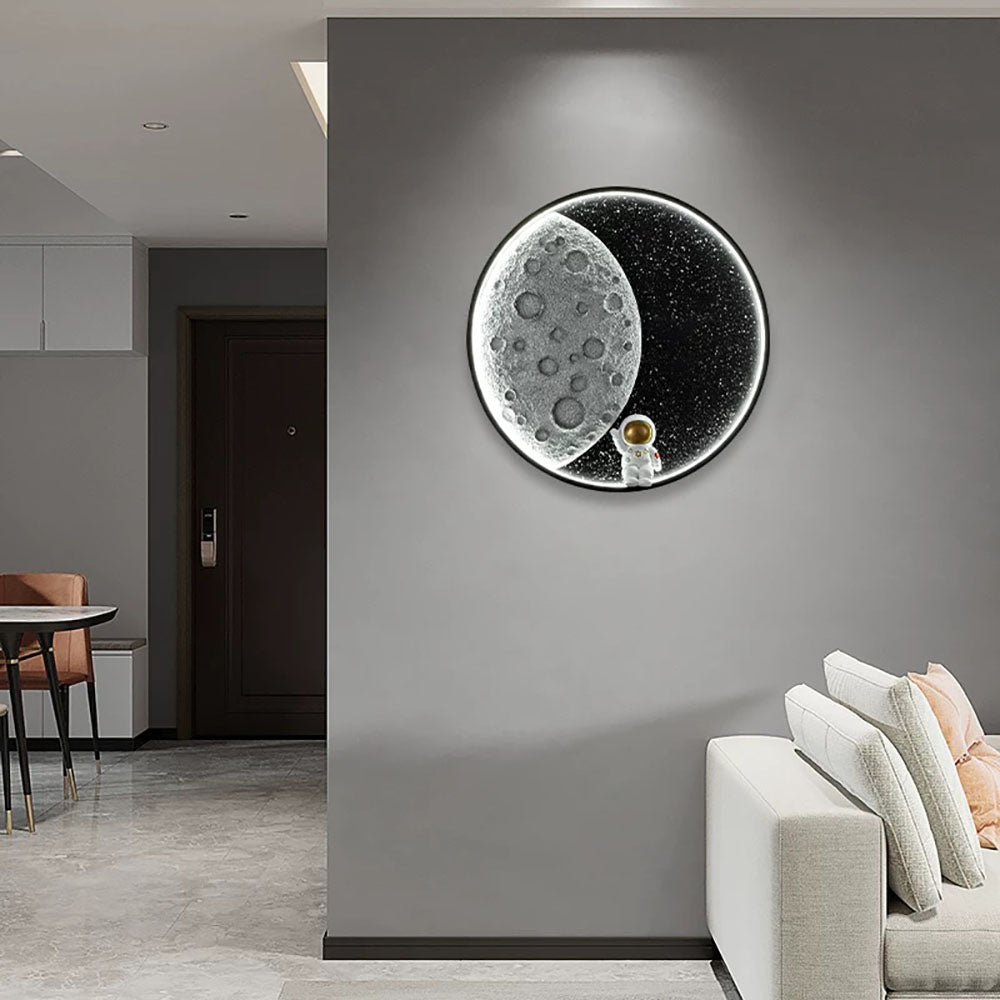 Aria Applique Murale Astronaute Rounde Lune, Métal, Chambre/Salon - Neutralighting