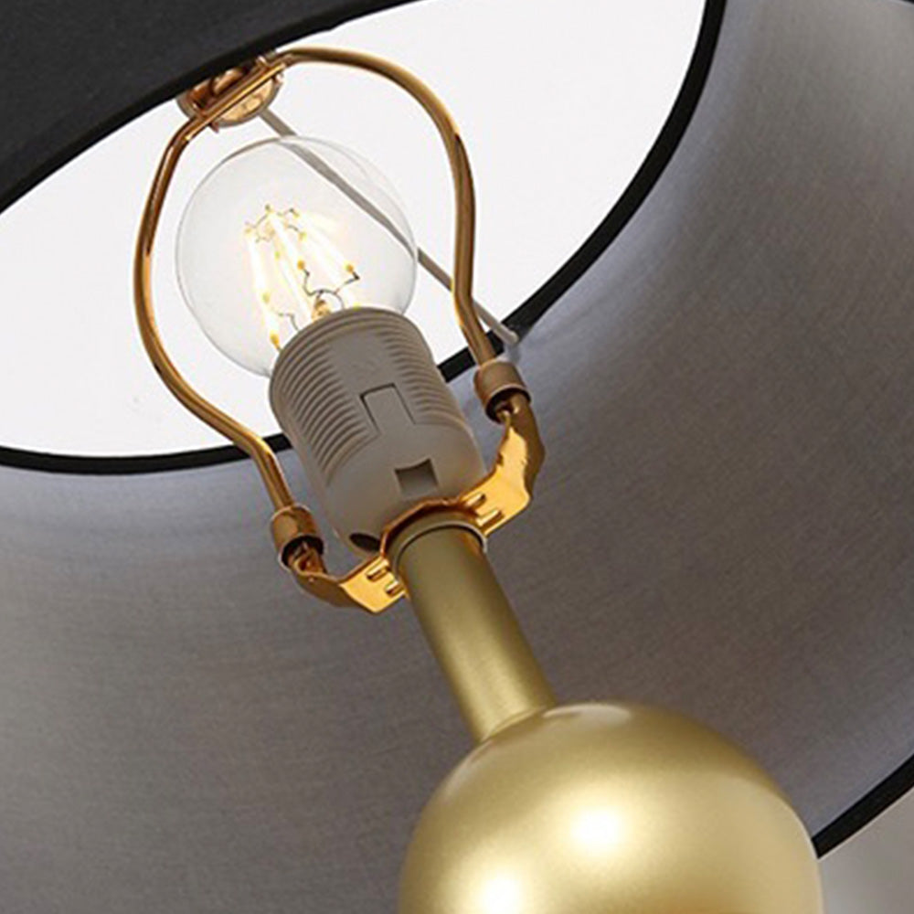 Mira Design Lampadaire Tripod Simple Tissu/Métal Noir Salon/Bureau