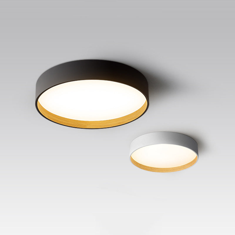 Arisha Plafonnier Rond Moderne, Métal/Acrylique, Blanc/Gris/Noir, Salon - Neutralighting