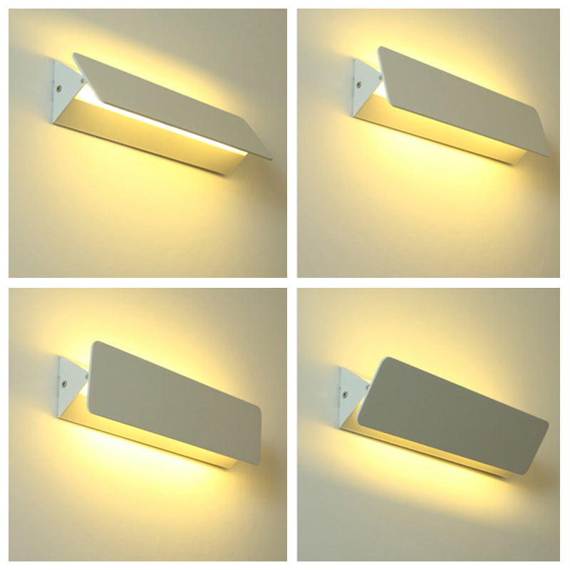 Ray Applique Murale Rectangulaire Moderne, Métal, Blanc, Jardin - Neutralighting