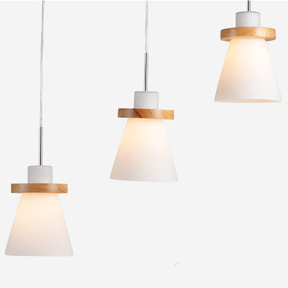 Valentina Minimalisme LED Suspension Bois Verre Chambre À Coucher/Salle À Manger - Neutralighting
