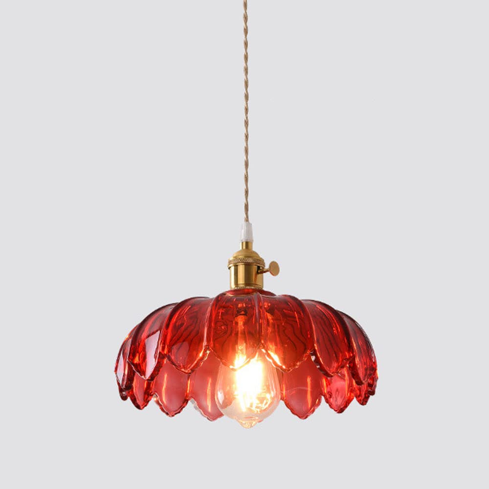 Valentina Rétro LED Suspension Métal/Verre Fleur Salle À Manger - Neutralighting