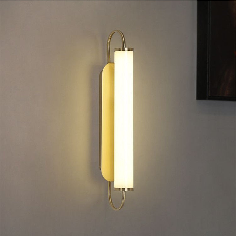 Arisha Applique Murale Cylindre Moderne, Métal/Verre, Doré, Salon - Neutralighting