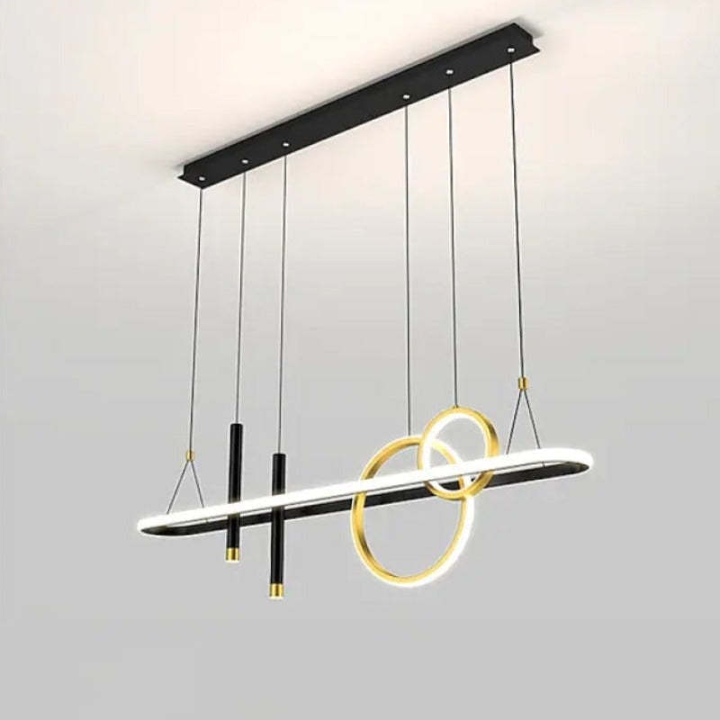 Arisha Suspension Anneau Moderne, Métal, Noir, Salon - Neutralighting