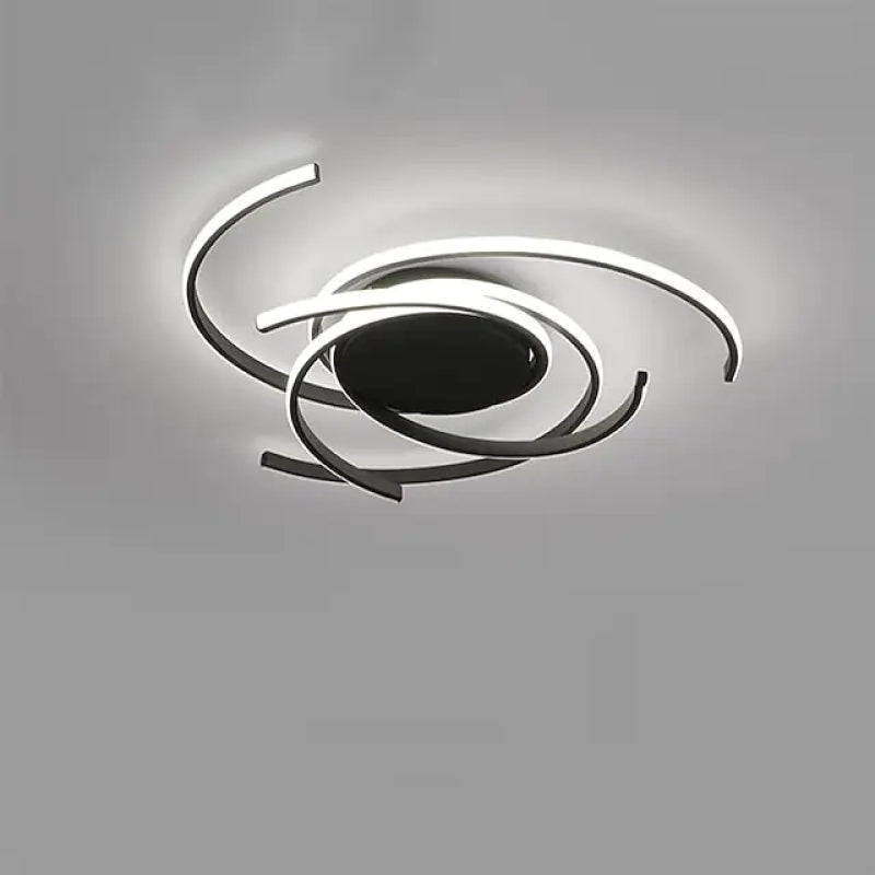 Arisha Plafonnier Arche Métal Moderne, Noir/Blanc, Salon - Neutralighting