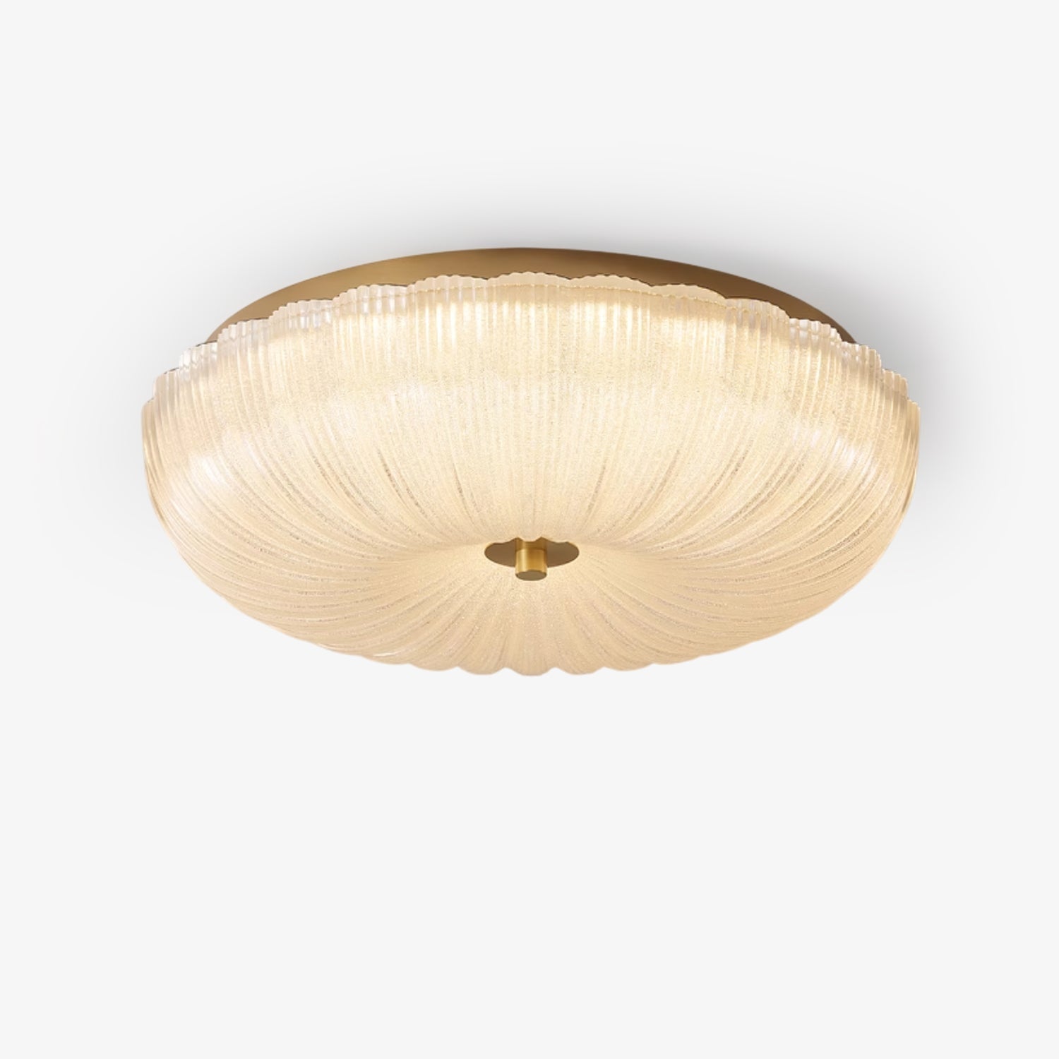 Halo Plafonnier Verre Ondulé