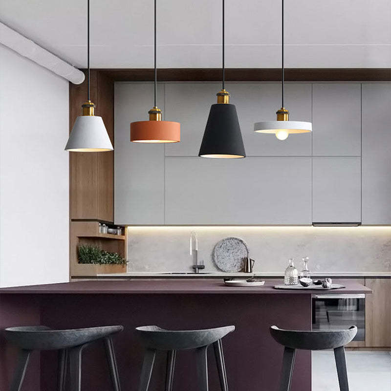 Miran Luminaires Suspension Nordique Blanc/Orange/Noir/Gris. Salon - Neutralighting