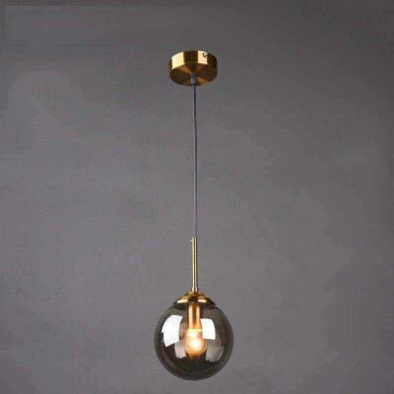 Narell Luminaires Suspension Verre Transparent Ambre