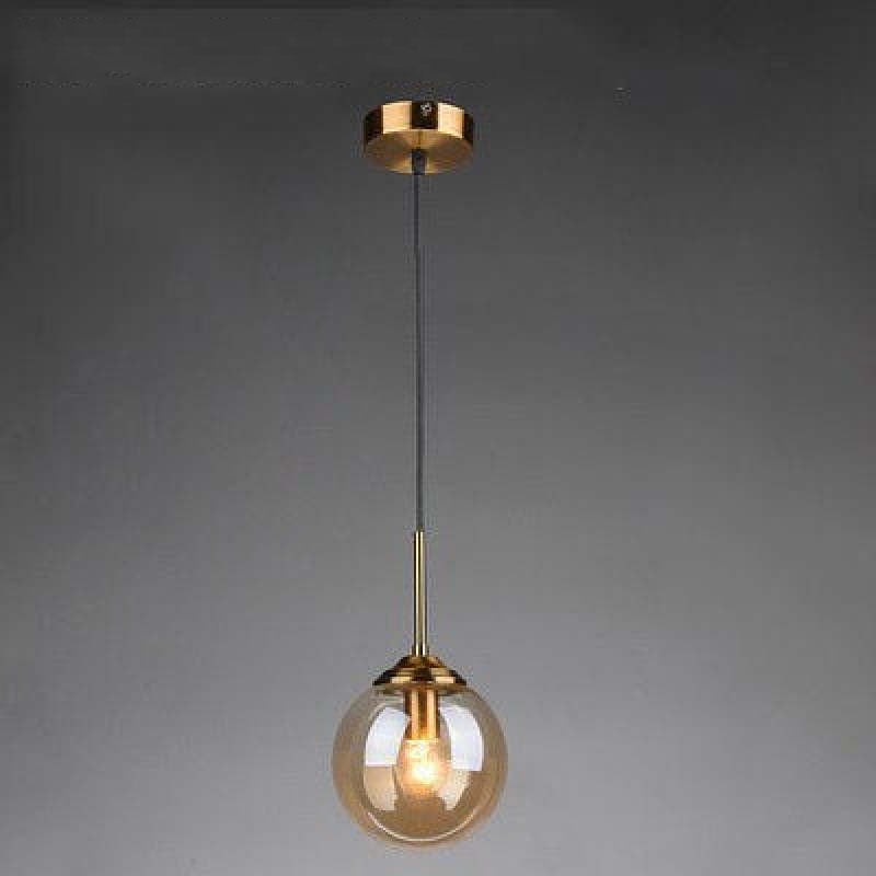 Narell Luminaires Suspension Verre Transparent Ambre