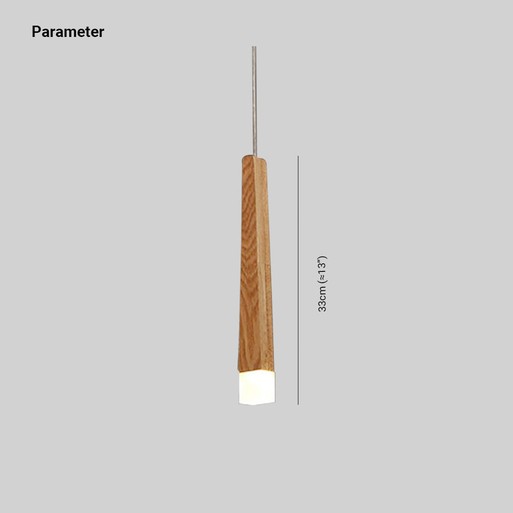 Muto Linéaire LED Suspension Bois/Acrylique Chambre à coucher Salle à manger - Neutralighting