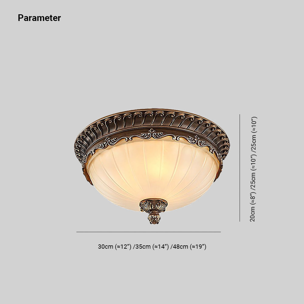 Arisha Retro LEDPlafonnier Beige Métal/Verre Salon Salle à manger - Neutralighting