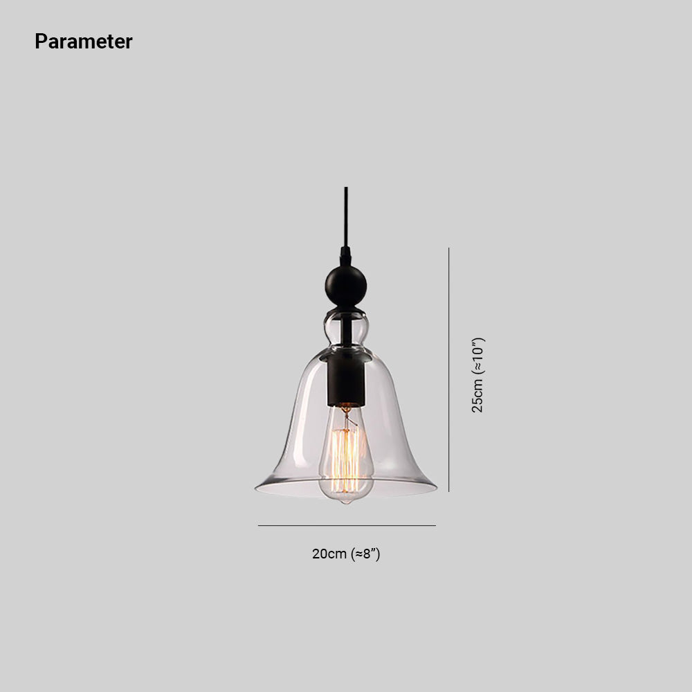 Arisha Industrielle Vintage LED Suspension Clair Métal/Verre Salle à manger - Neutralighting