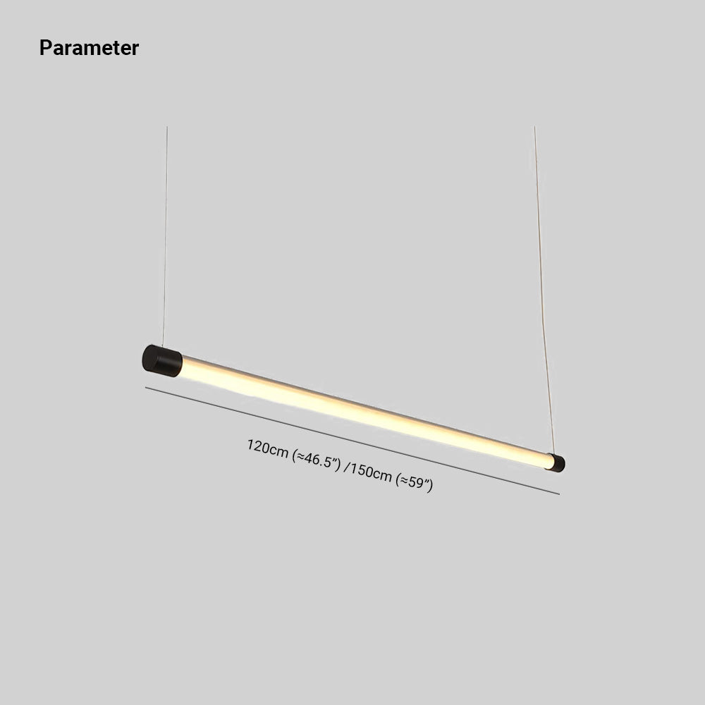 Ray Linéaire LED Suspension Noire Argent Métal Chambre à coucher - Neutralighting
