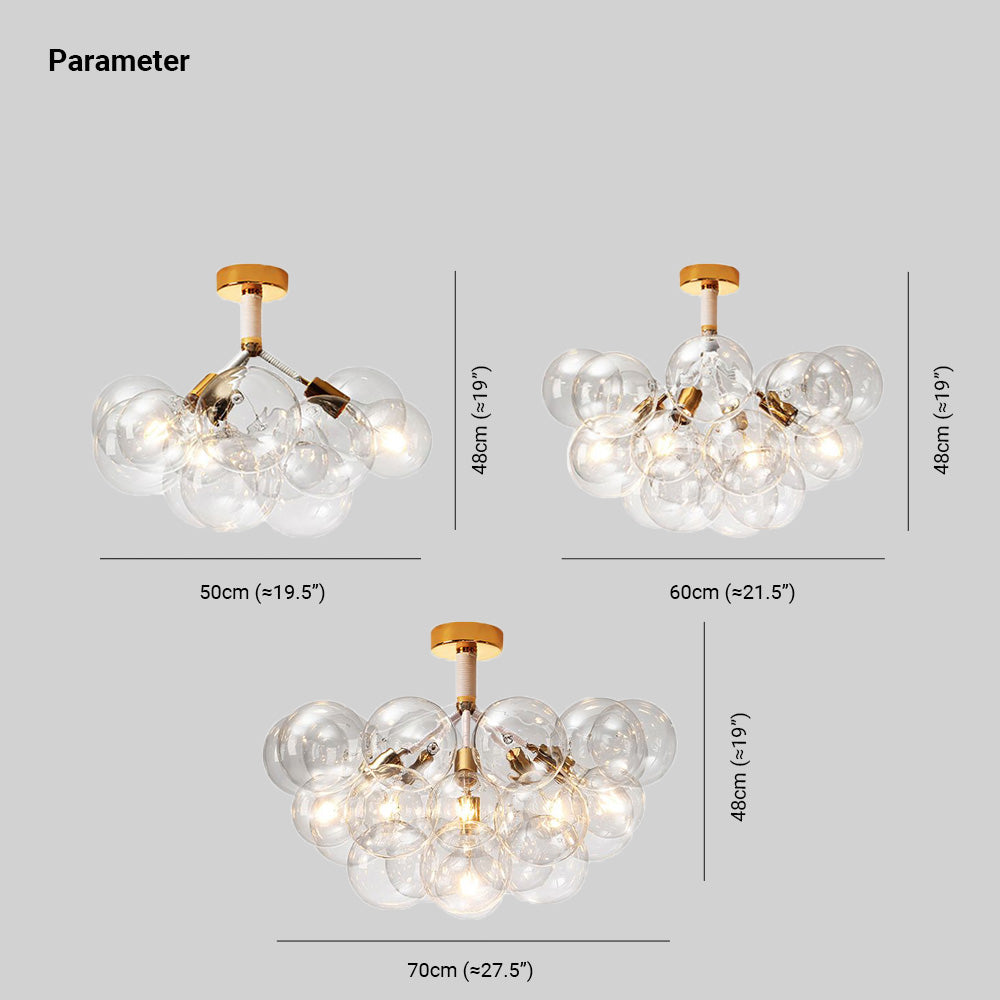 Valentina Moderne LED Plafonnier Doré/Chromé Verre Salle à manger - Neutralighting