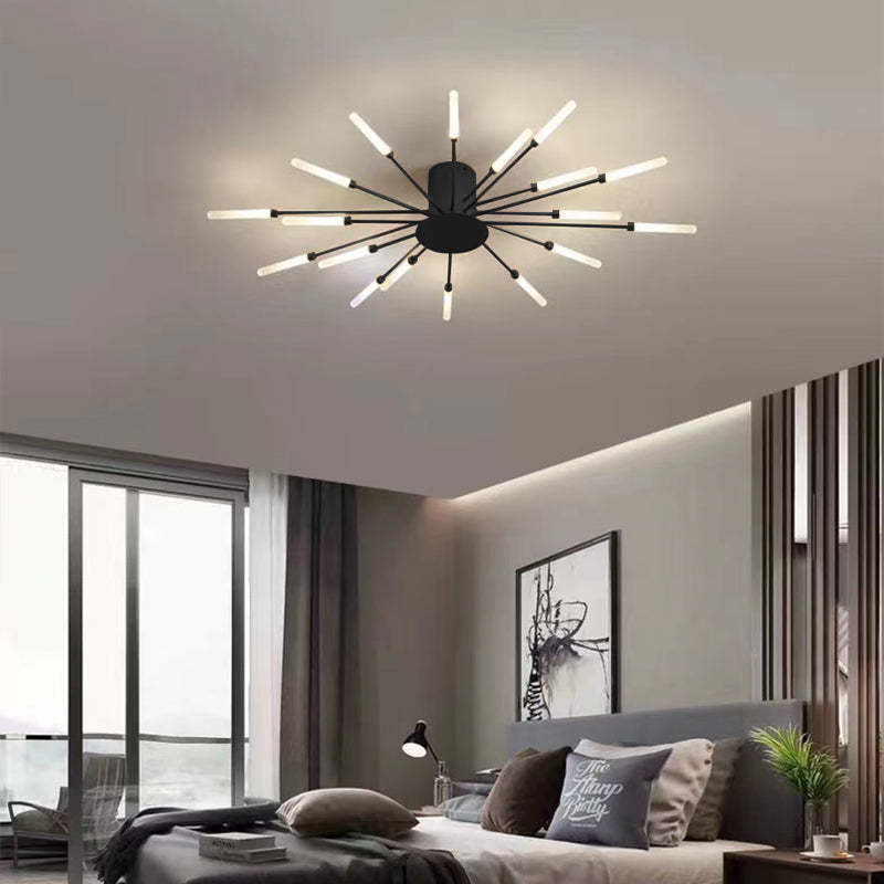 Wesley Plafonnier Fireworks Design Artistique Noir/Doré - Neutralighting