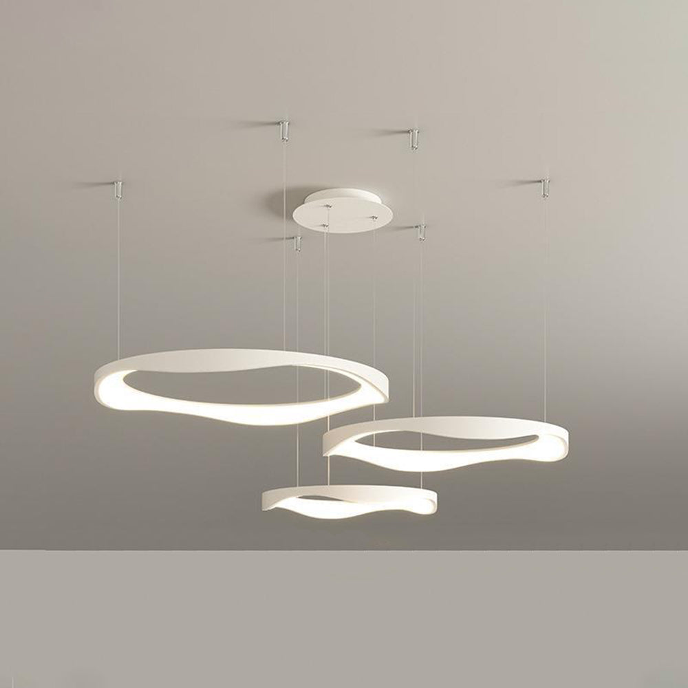 Arisha Suspension Ronde Moderne, Métal/Acrylique, Noir/Blanc, Salle de Séjour/Salle à Manger - Neutralighting