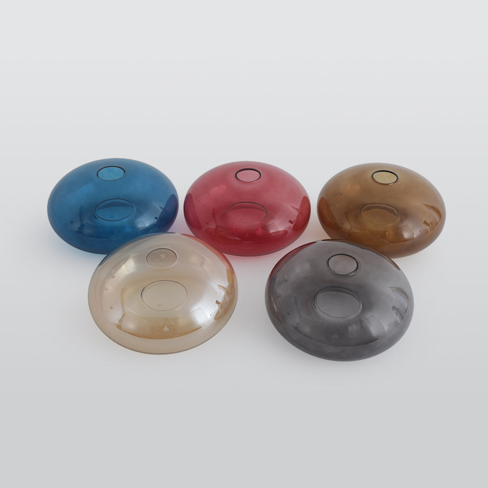 Arisha Oval Industriel LED Plafonnier Rouge/Marron/Ambre/Bleu Métal/Verre Salon - Neutralighting