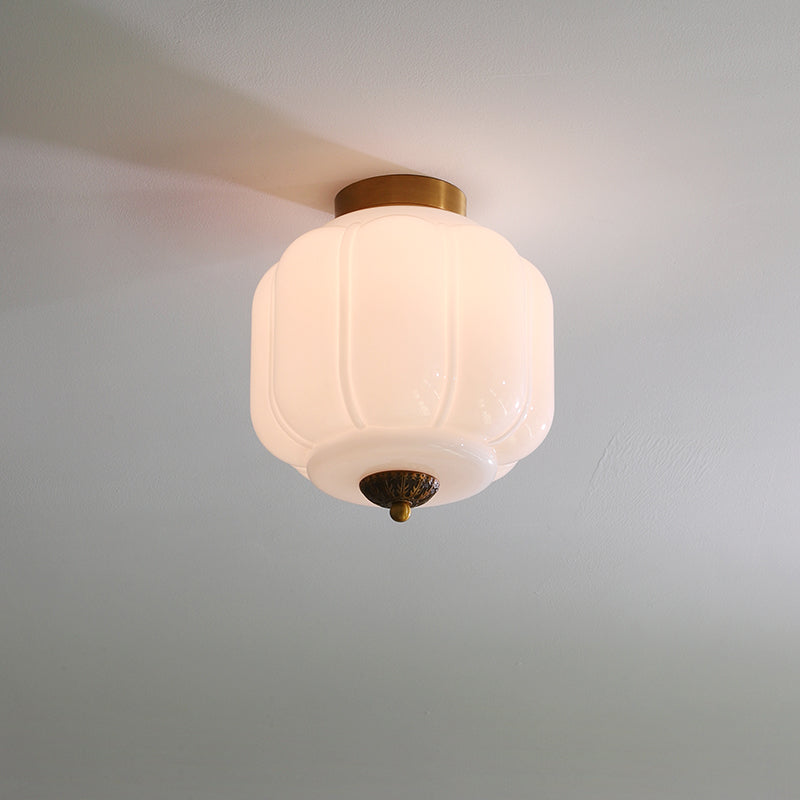 Elyra Lampe de Plafond en Verre Vert