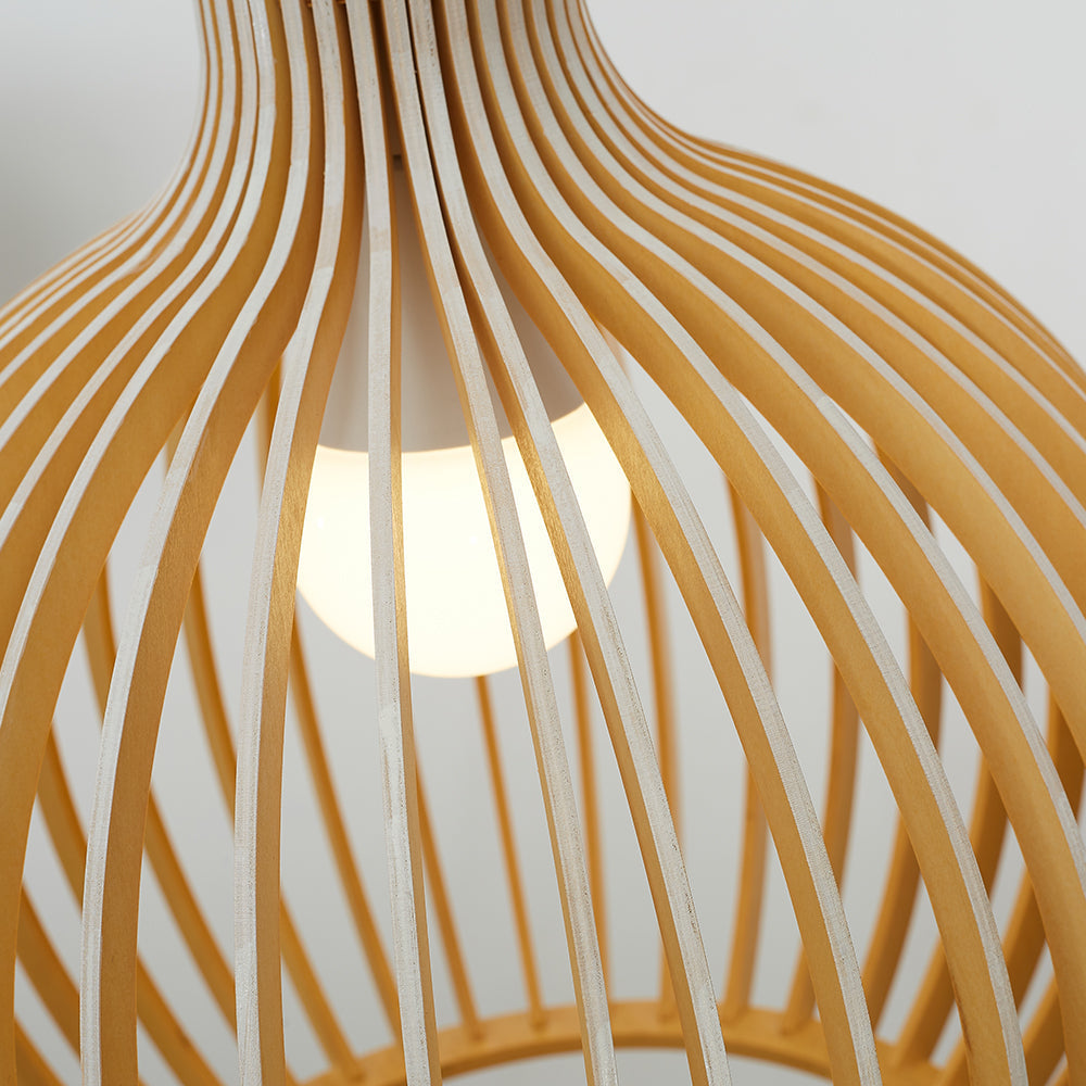Inosa Suspension Design en Bois Sculpté Naturel Salle à Manger - Neutralighting