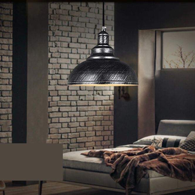 Arisha Rétro Industrielle LED Suspension Noir Blanc Gris Métal Salle à manger - Neutralighting