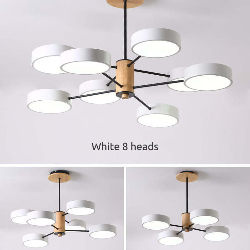 Arisha Plafonnier Cylindre Art Deco, Métal/Bois, Blanc/Vert/Gris, Salon - Neutralighting