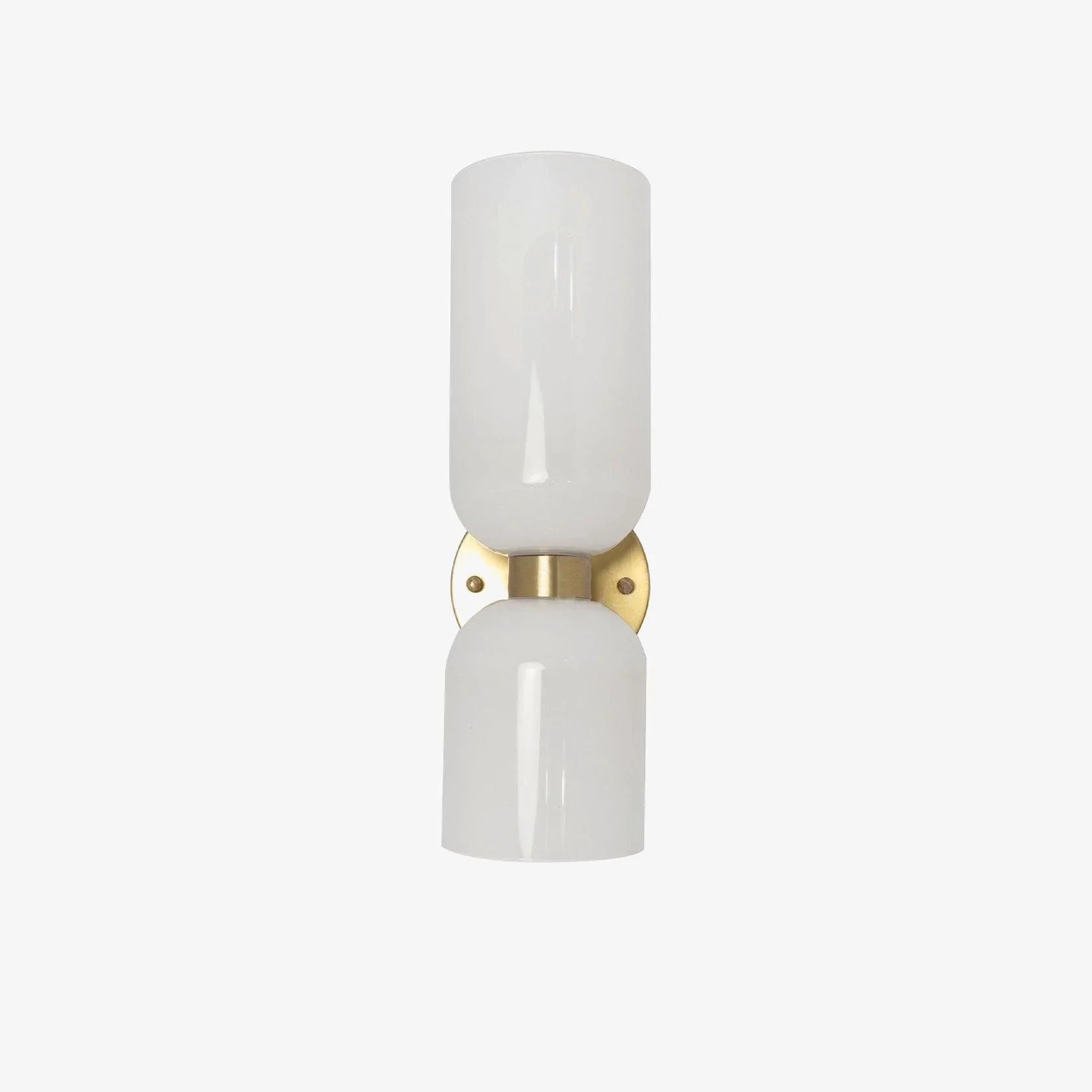 Arisha Double Tête LED Applique Blanc Bleu Métal Verre Chambre à Coucher - Neutralighting