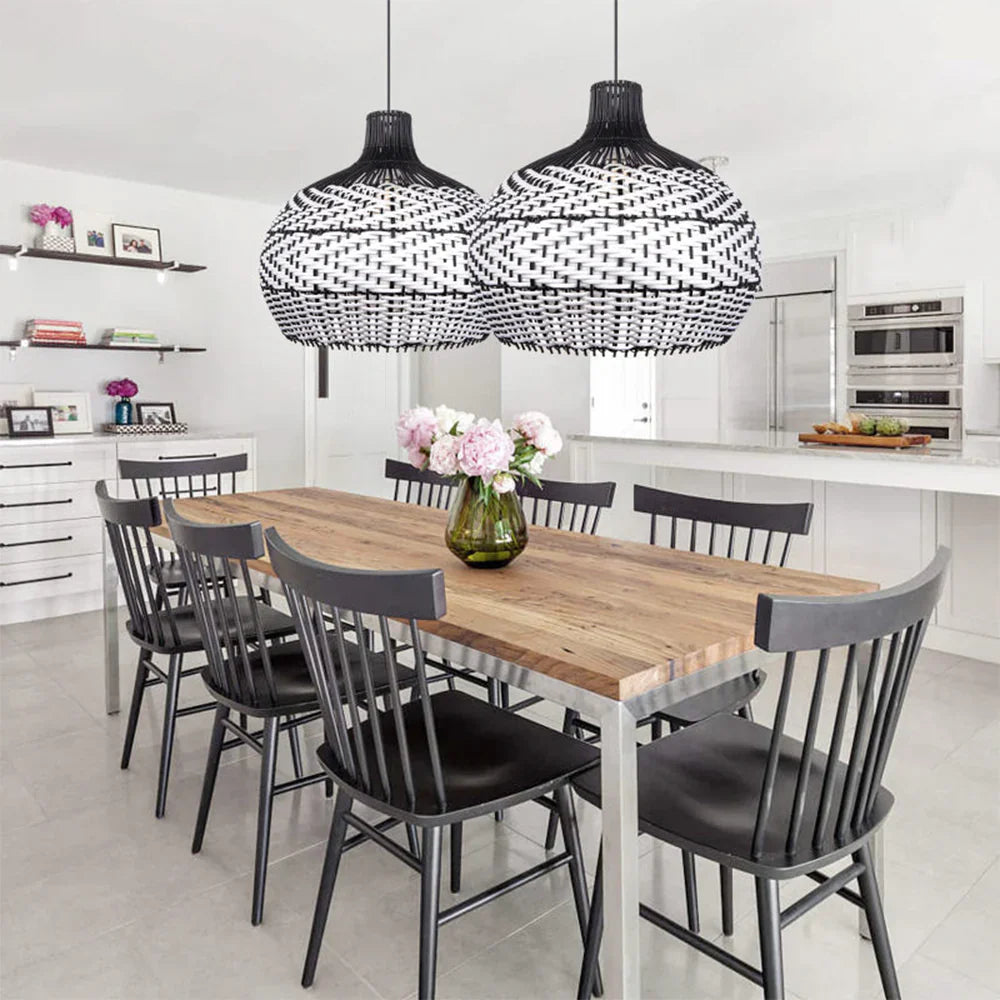 Ritta Moderne LED Suspension Rotin Salon/Chambre À Coucher - Neutralighting