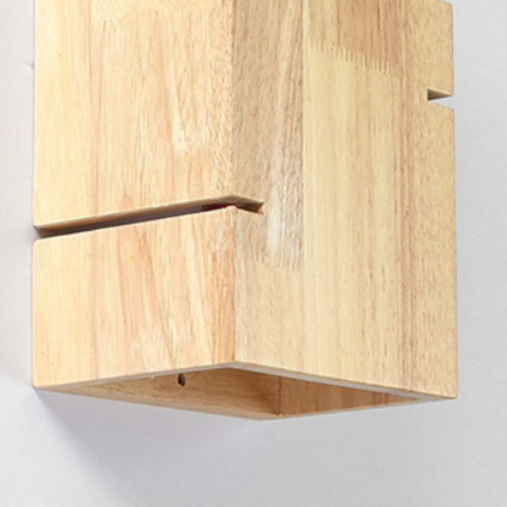 Muto Applique Murale Rectangulaire Moderne Simple LED Bois Brut Chambre à Coucher/Salon - Neutralighting