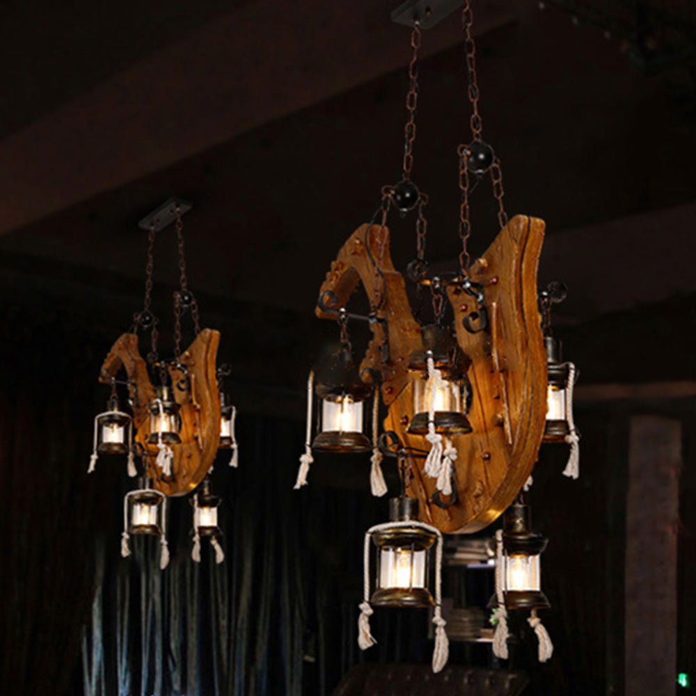 Epoch Suspension Saxophone Retro, Metal/Bois, Noir/Marron, Salon - Neutralighting