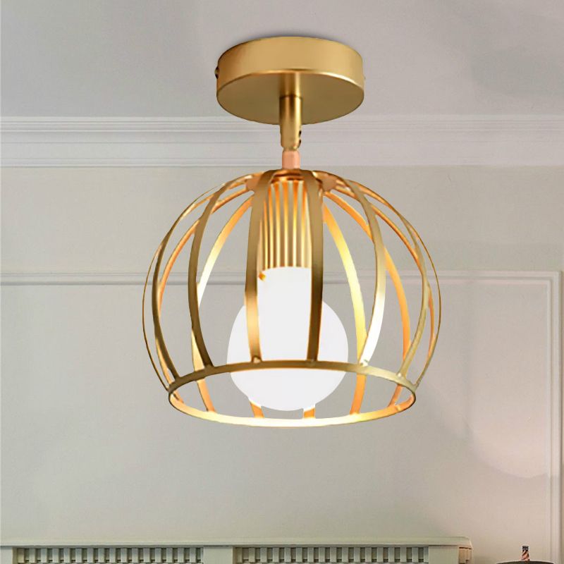 Arisha Globe Art LED Plafonnier Laiton Métal Salon Chambre à coucher - Neutralighting