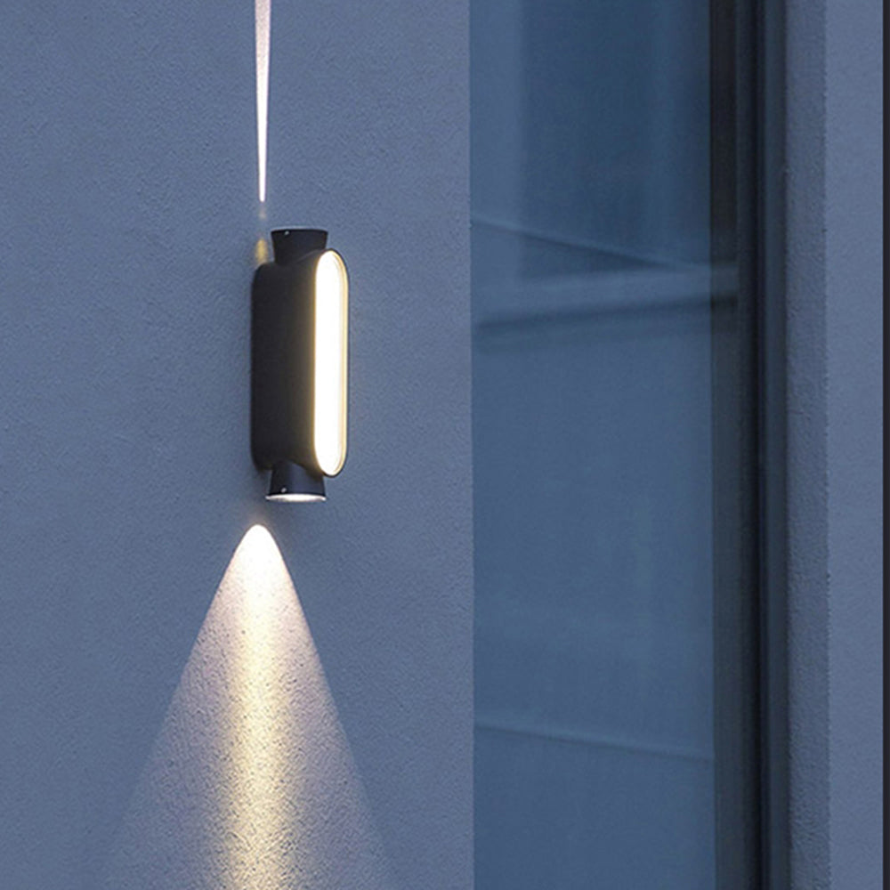 Ray Petie LED Applique Murale Noir Métal Acrylique Extérieur - Neutralighting
