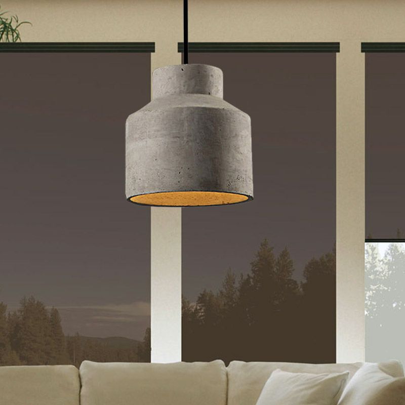 Avi Dôme LED Suspension Gris Fumé Chambre Métal/Ciment Chambre à coucher - Neutralighting