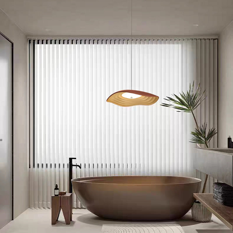 Arisha Suspension Ronde Nordique, Résine, Blanc/Orange/Noir, Salle à Manger/Cuisine - Neutralighting