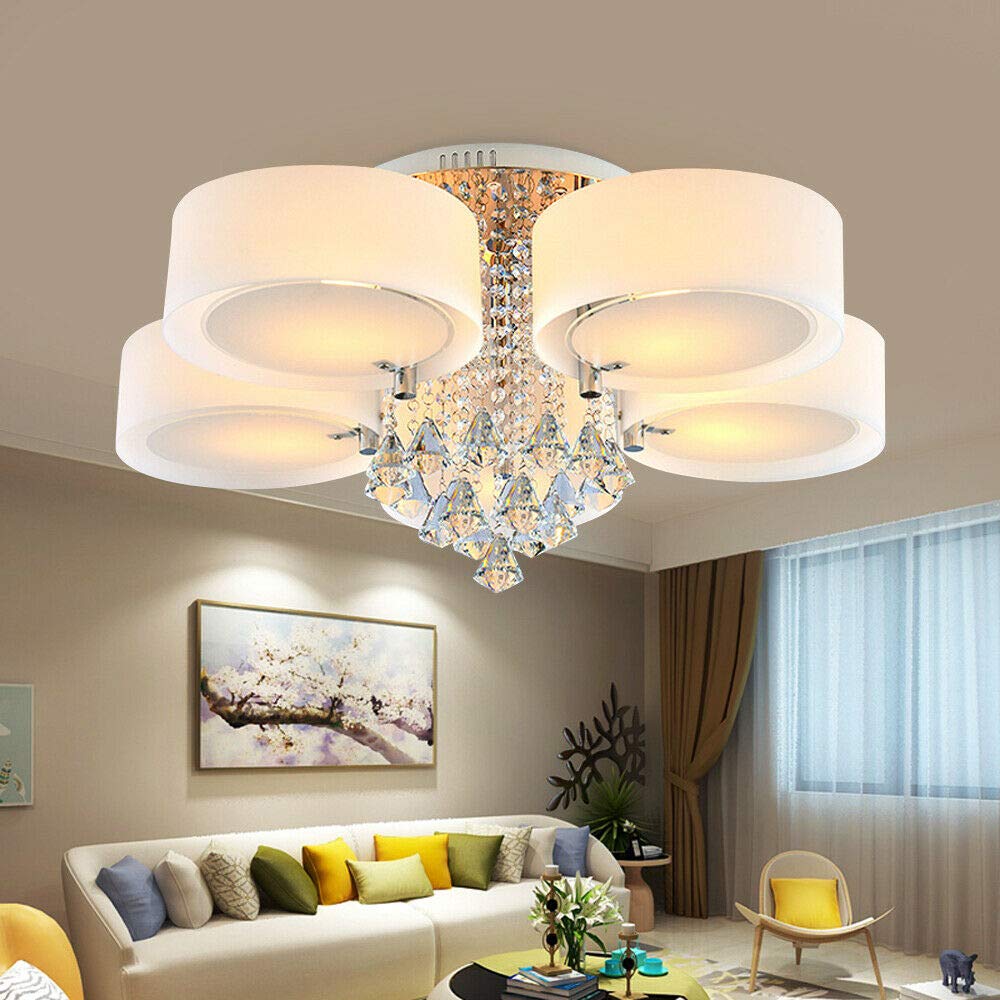 Arisha Moderne Rond Acrylique Verre Plafonnier Couloir