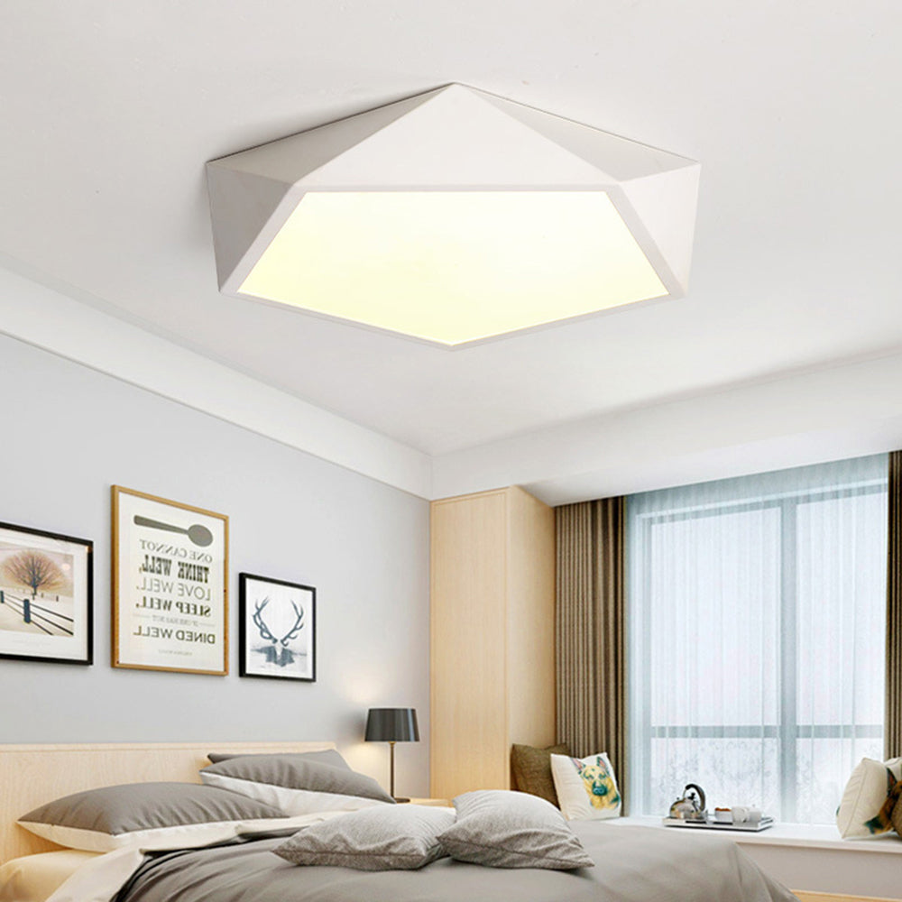 Arisha Design LED Plafonnier Simple Moderne Métal Noir/Blanc Salon - Neutralighting